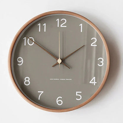 Natural Wood Face Wall Clock
