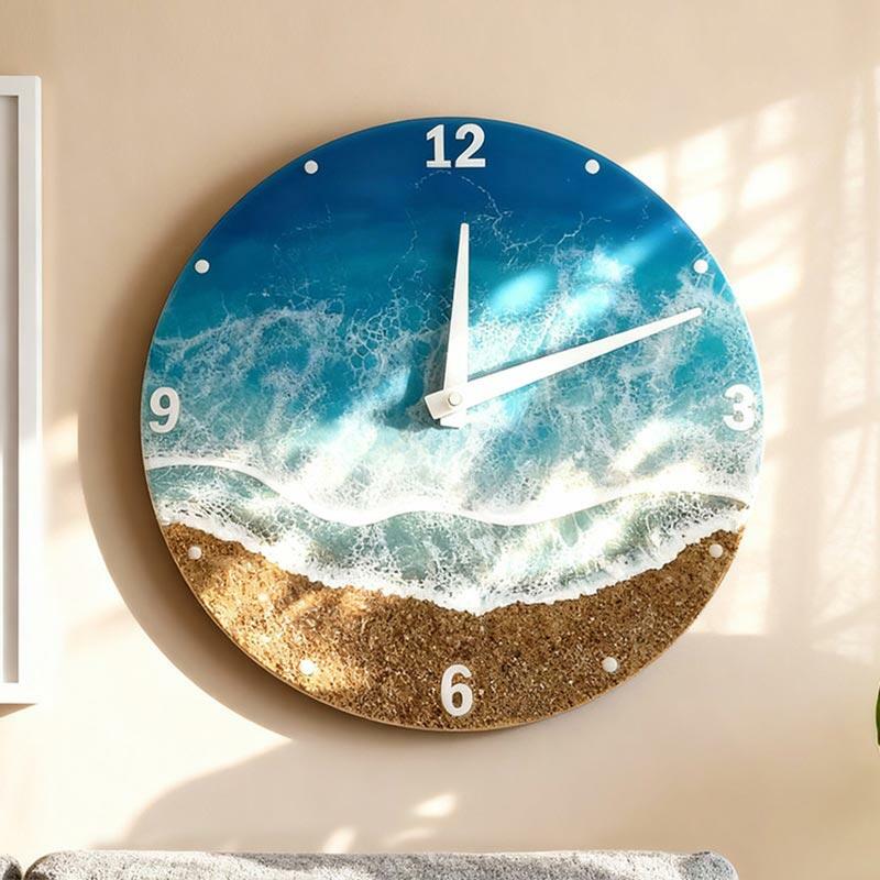 Beach Wave Resin Wall Clock