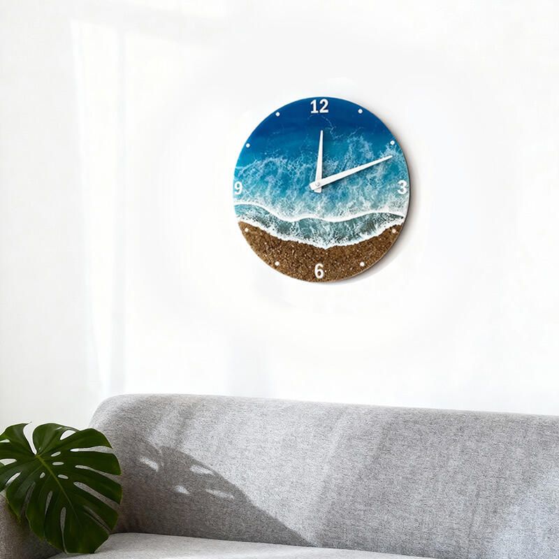 Beach Wave Resin Wall Clock