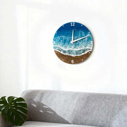 Beach Wave Resin Wall Clock