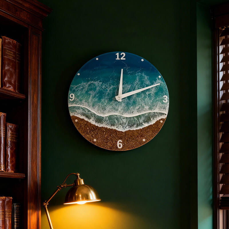 Beach Wave Resin Wall Clock