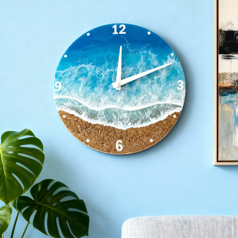 Beach Wave Resin Wall Clock