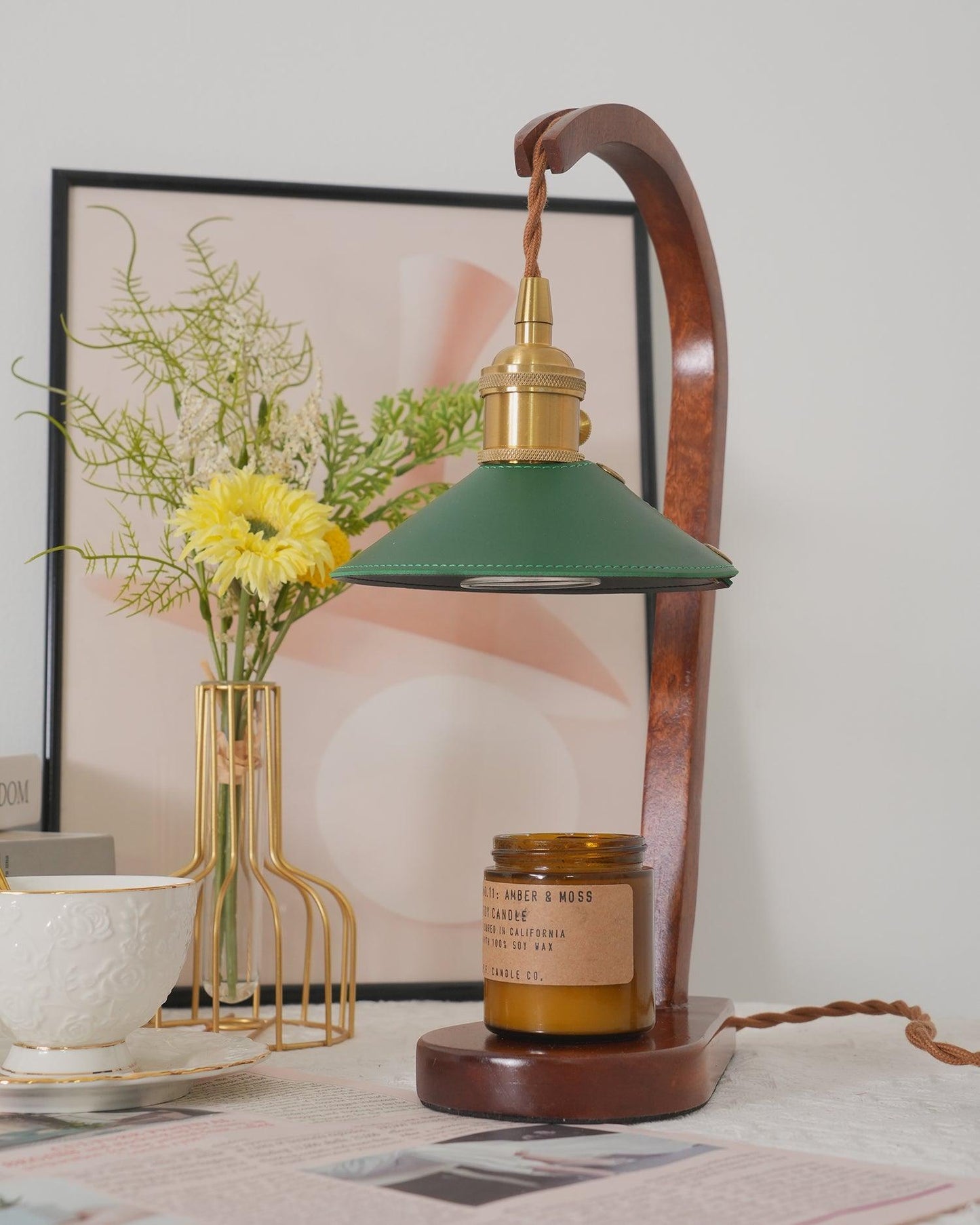 Curved Gooseneck Candle Warmer Lamp