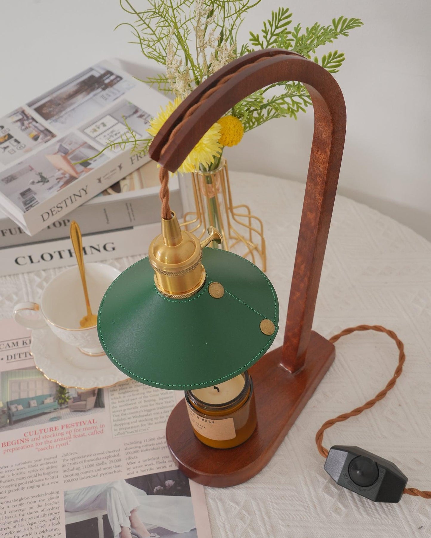 Curved Gooseneck Candle Warmer Lamp