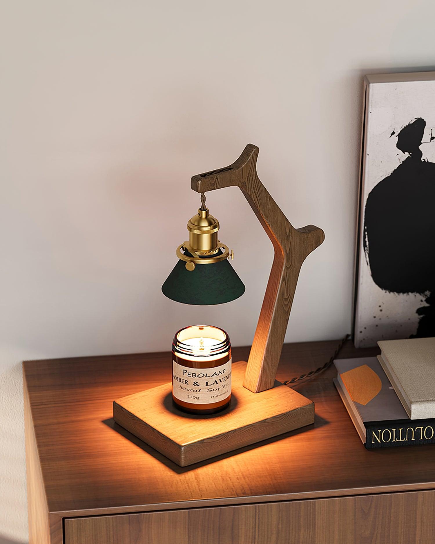 Wooden Joint Arm Candle Warmer Lamp