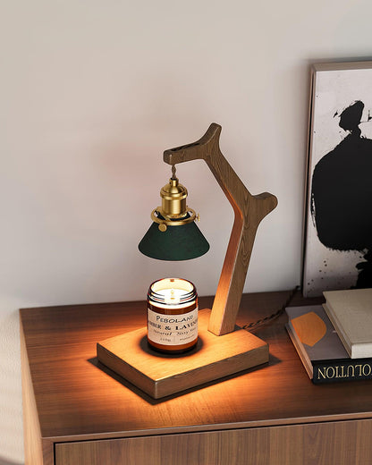 Wooden Joint Arm Candle Warmer Lamp