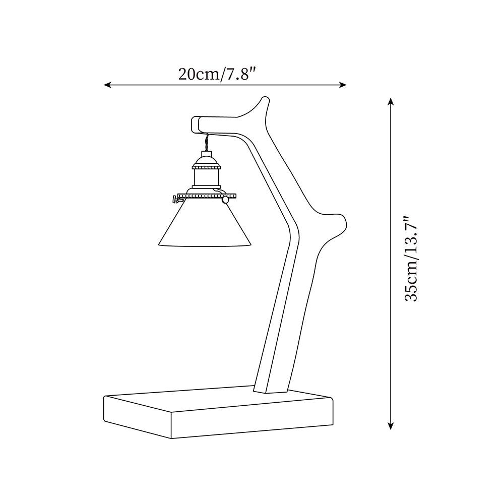 Wooden Joint Arm Candle Warmer Lamp