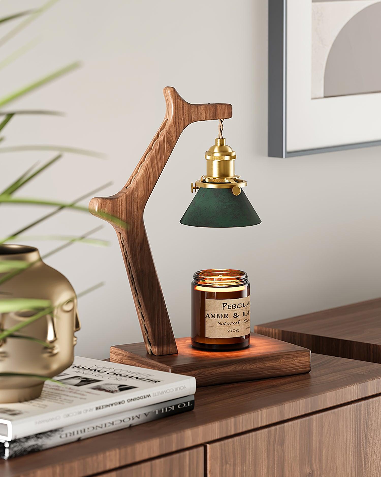 Wooden Joint Arm Candle Warmer Lamp