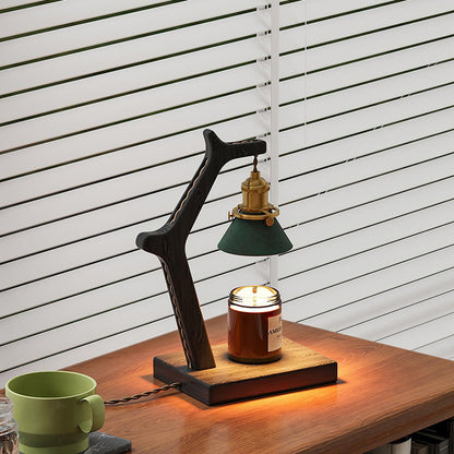 Wooden Joint Arm Candle Warmer Lamp