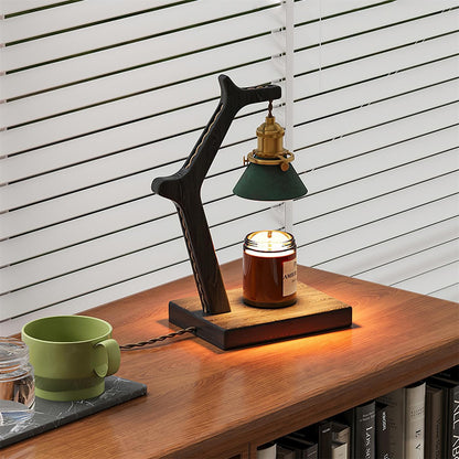 Wooden Joint Arm Candle Warmer Lamp