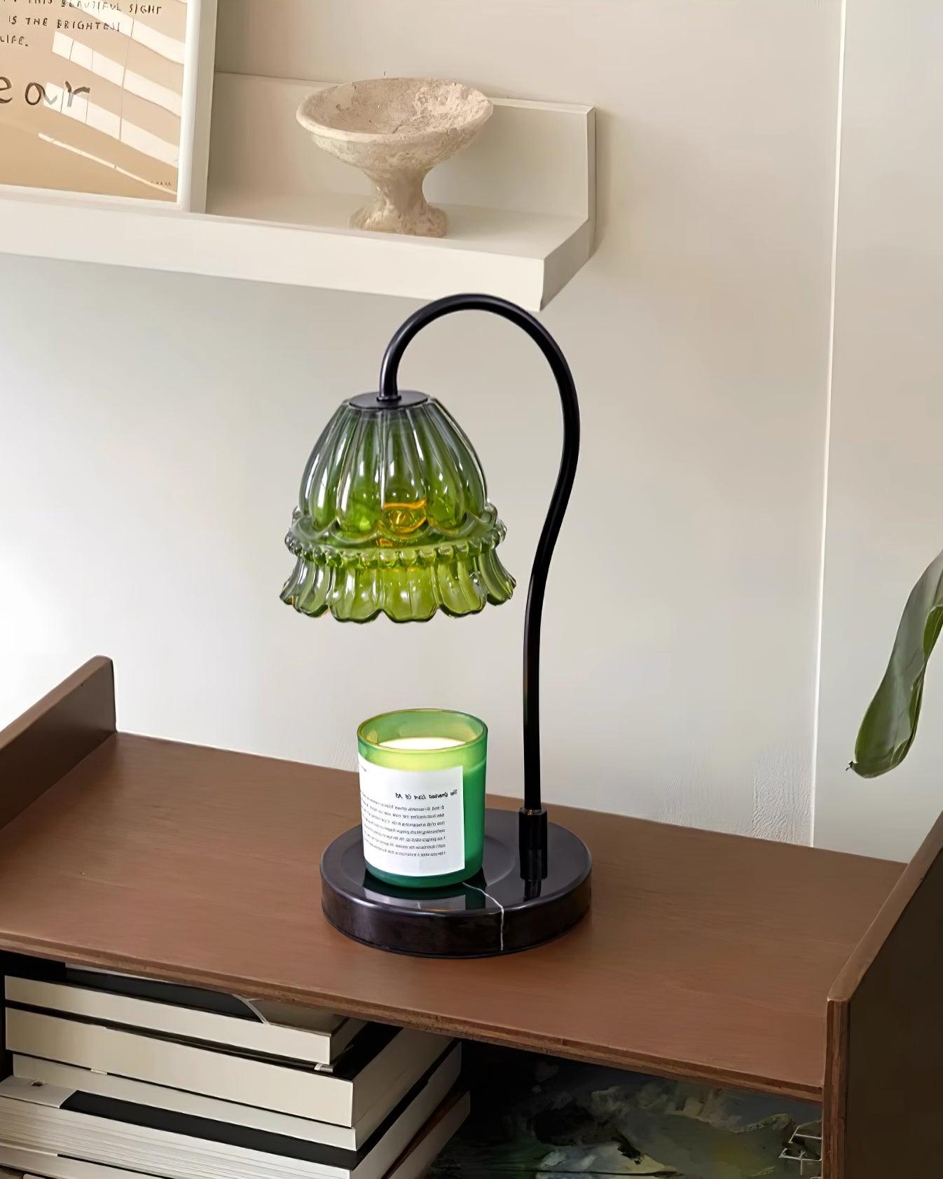 Glass Dome Tabletop Candle Warmer Lamp