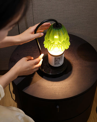 Glass Dome Tabletop Candle Warmer Lamp